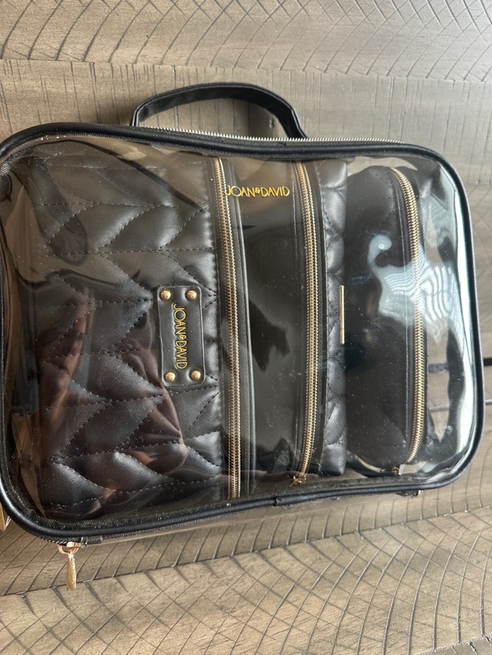 Black Quilted Travel Toiletry Bag Set - Quilted Organizer Pouches - Picture 11 of 13